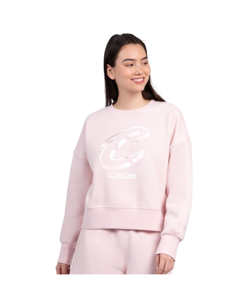 Women's Light Pink Cleveland Cavaliers Pastel Boxy Sweatshirt