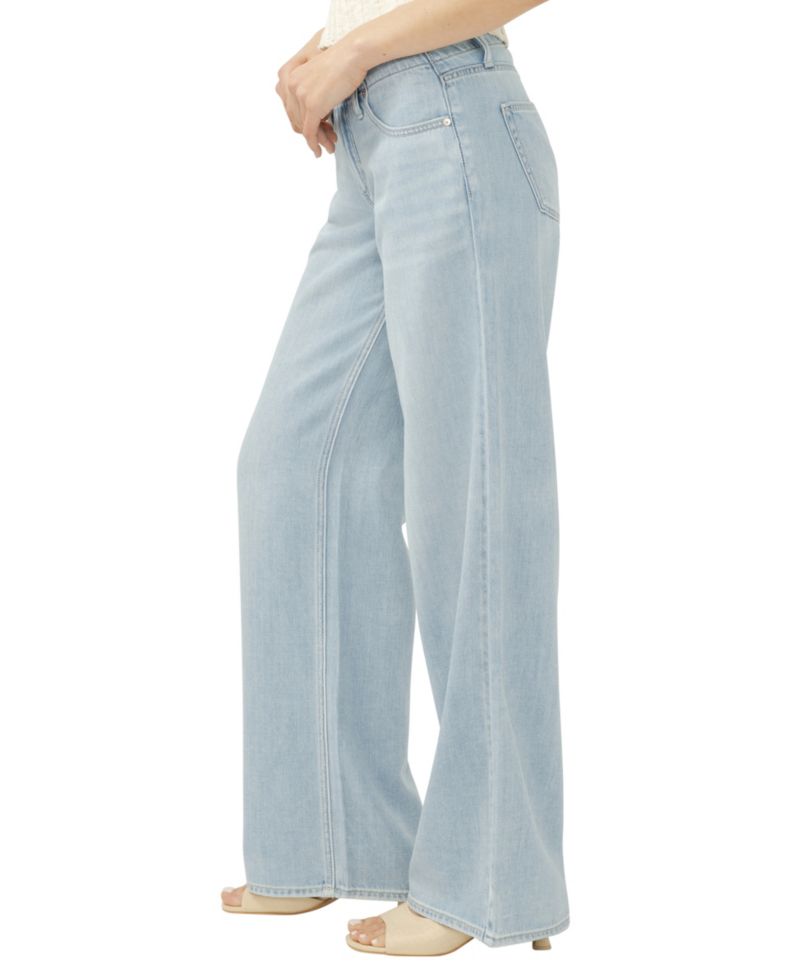 Women's Suki Mid Rise Curvy Fit Wide-Leg Jeans