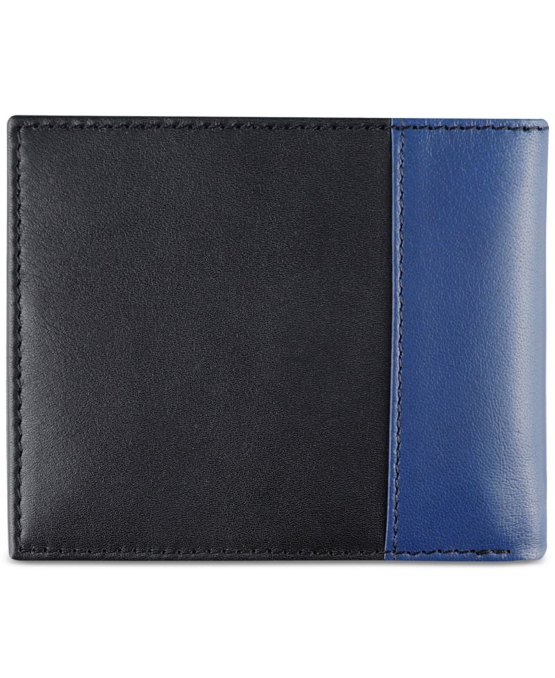 Men's RFID Pop Color Leather Bifold Wallet