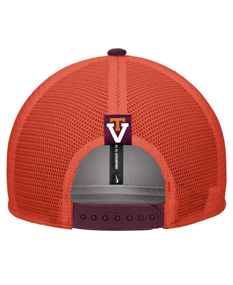 Men's Maroon Virginia Tech Hokies Vintage Arch Rise Performance Trucker Adjustable Hat
