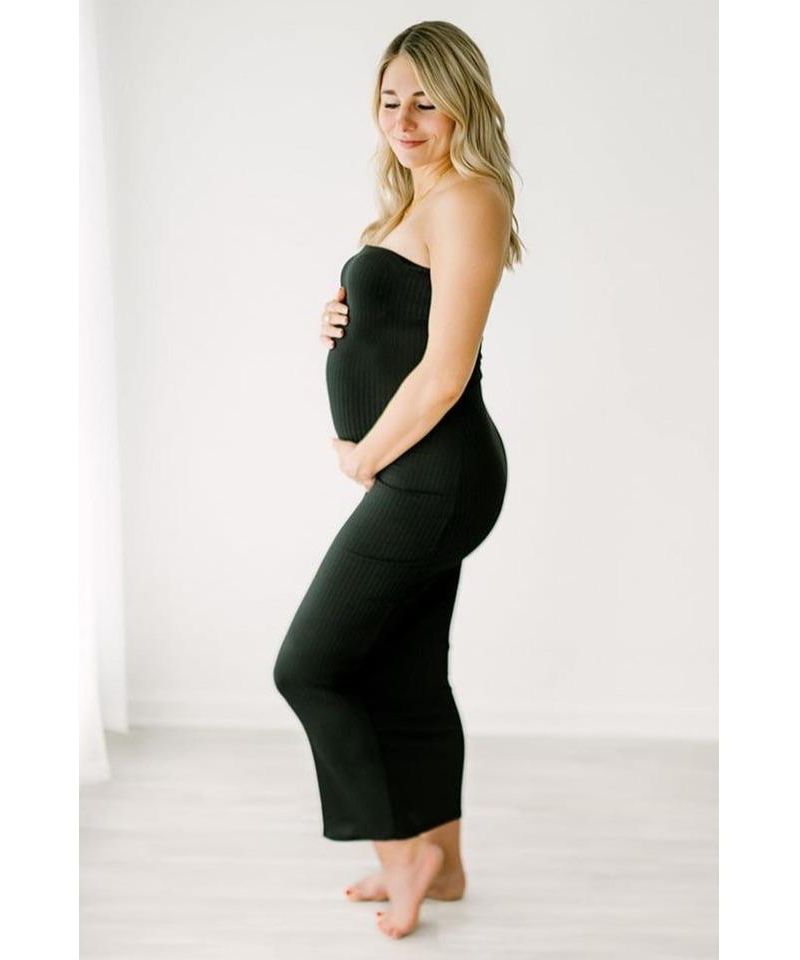 Women's Black Ribbed Sleeveless Dress Cardigan Set