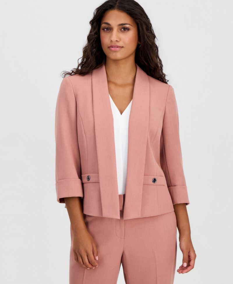 Petite Shawl Collar Open-Front Blazer