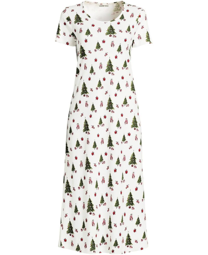 Women's Cotton Short Sleeve Midcalf Nightgown