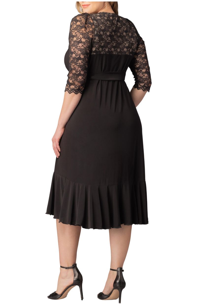 Plus Size Lavish Lace Wrap Dress