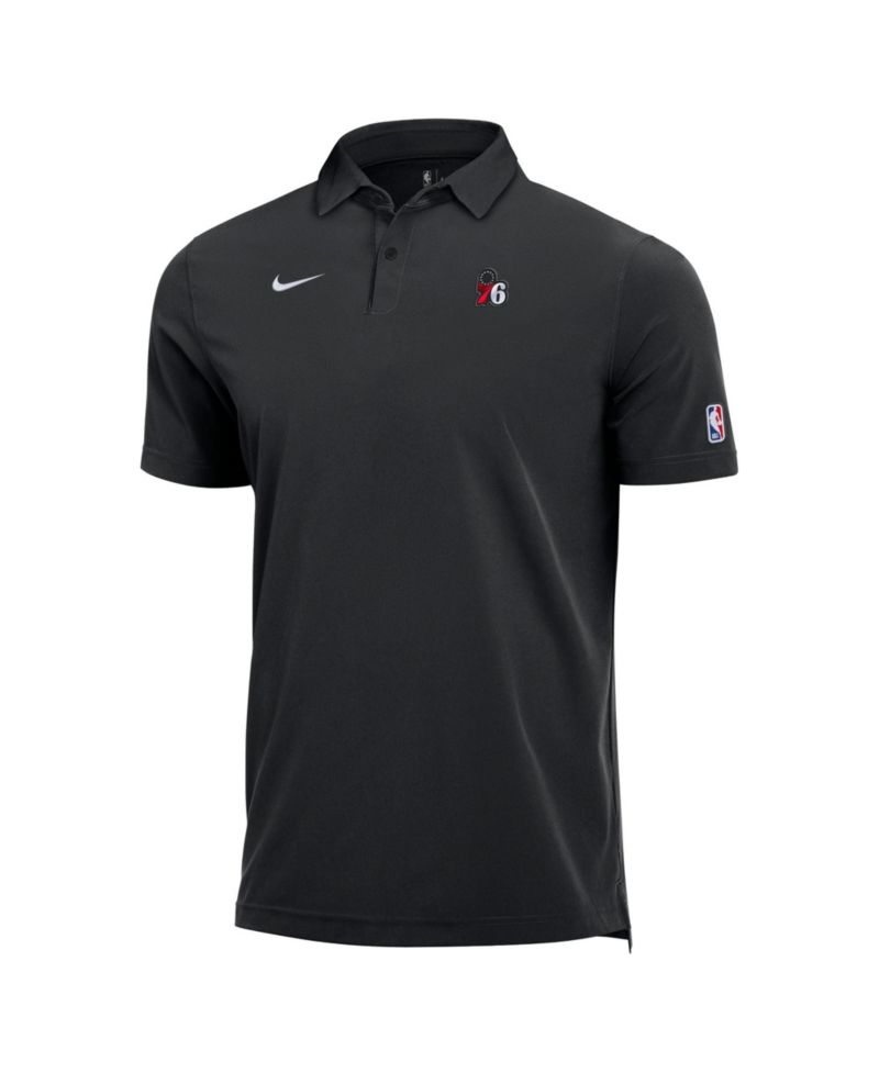 Men's Black Philadelphia 76ers 2026/27 Dri-FIT Coaches Polo