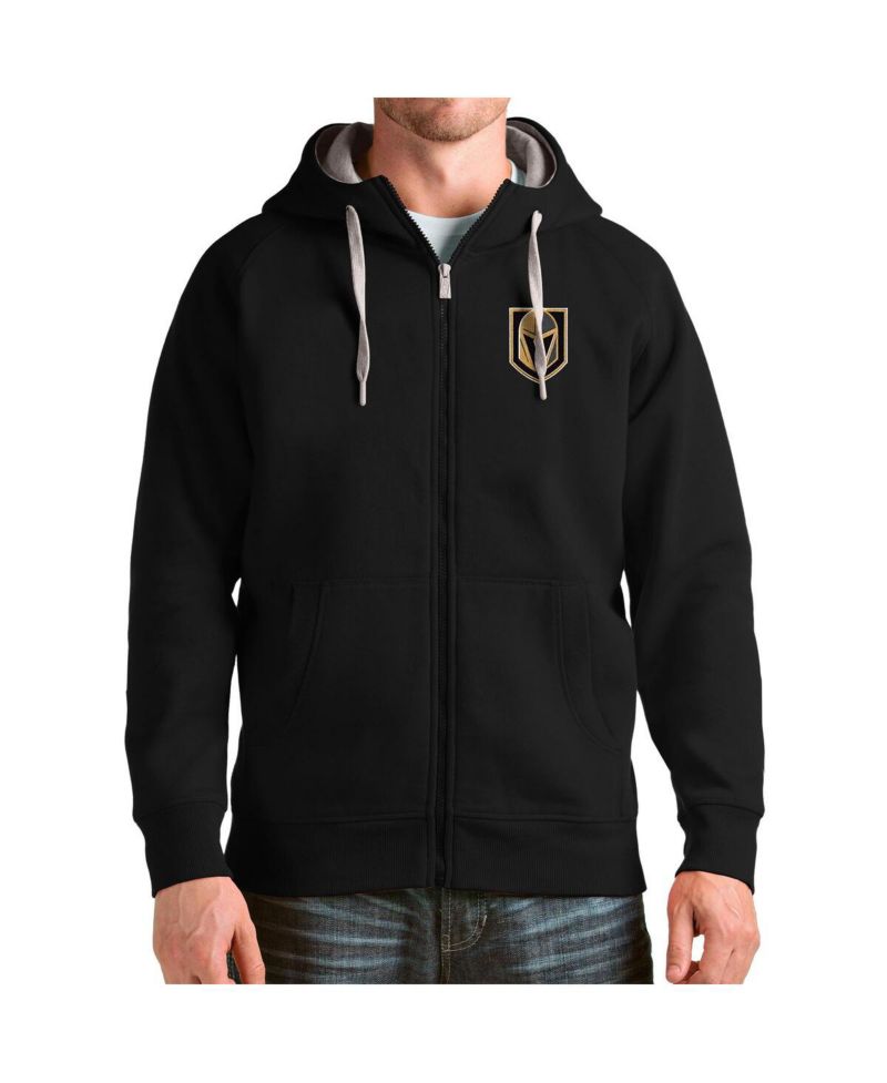 Men's Black Vegas Golden Knights Logo Victory Full-Zip Hoodie