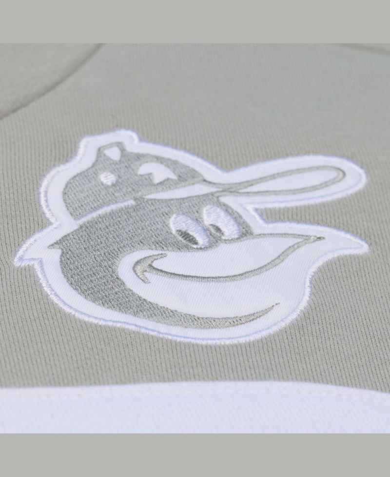 Men's Gray Baltimore Orioles Cooperstown Collection Thunderstorm Head Coach Hoodie