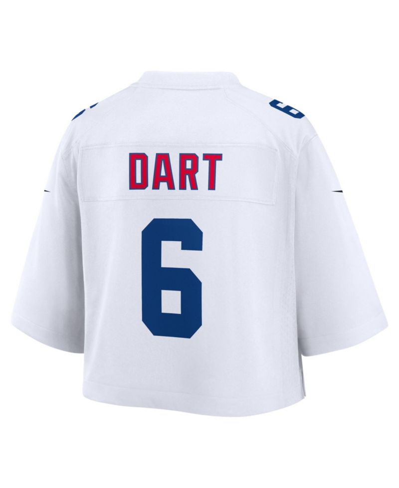Women's Jaxson Dart White New York Giants Cropped Fashion Game Jersey
