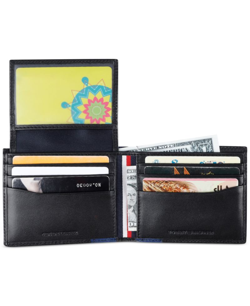 Men's RFID Pop Color Leather Bifold Wallet