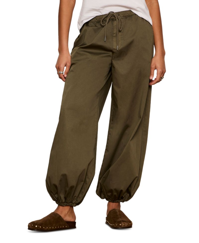 Women's Cropped Balloon Leg Pull-On Pants