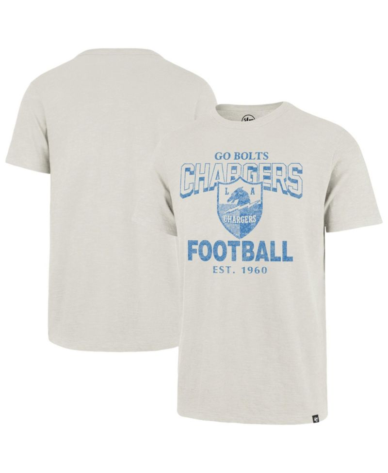Men's Natural Los Angeles Chargers Head On Scrum Slub T-Shirt