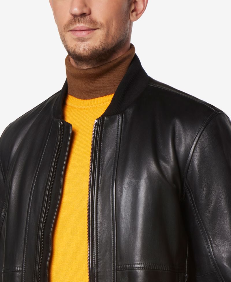 Men's MacNeil Smooth Genuine Leather Bomber Jacket