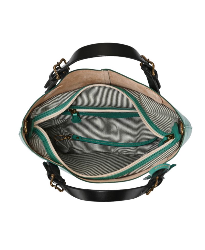 Dip Dye Mini Leather Crossbody Tote Bag