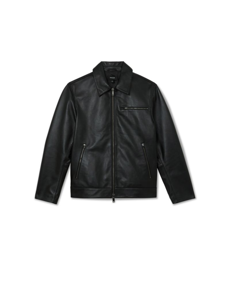Men's Strader Leather Zip-Through Jacket