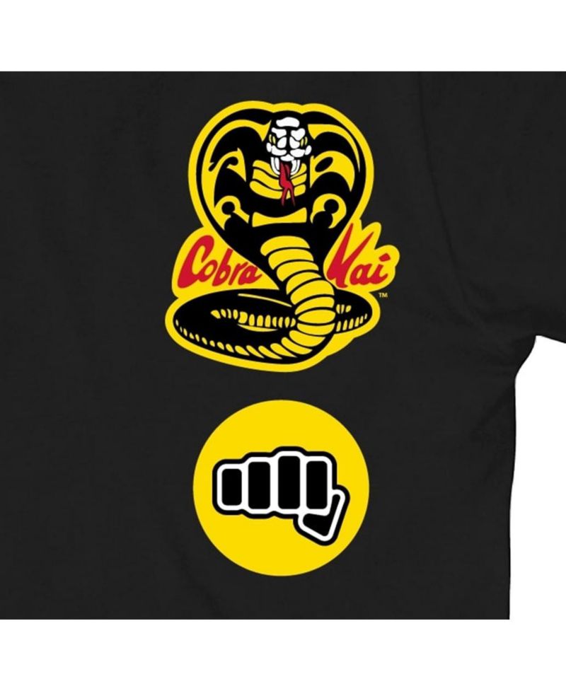 Boys Black Cobra Youth Basic Black Graphic Tee