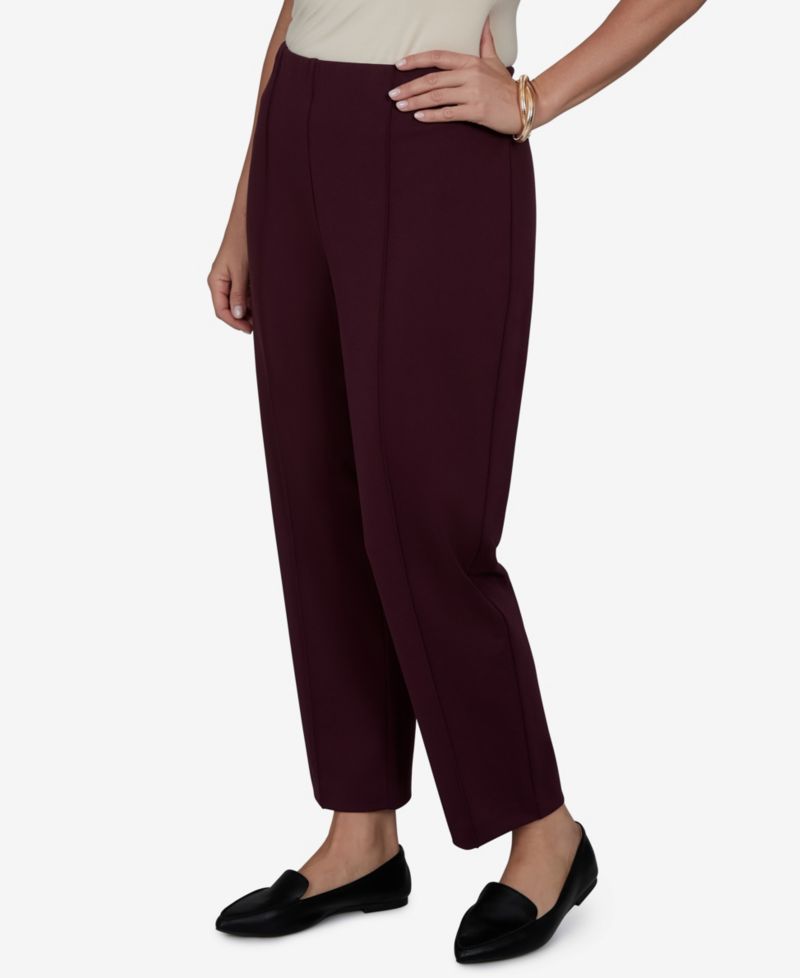 Plus Size Mid-Rise Pull-On Ponte Pants