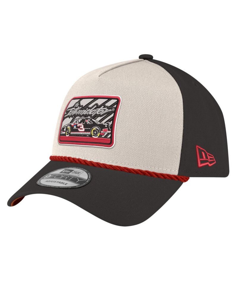 Men's Stone/Black Dale Earnhardt 9FORTY Rope Adjustable Hat