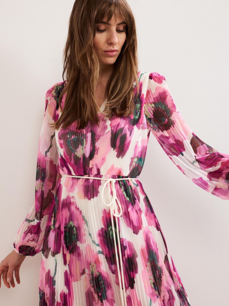 Women's Natalia Floral Pleated Maxi Dress