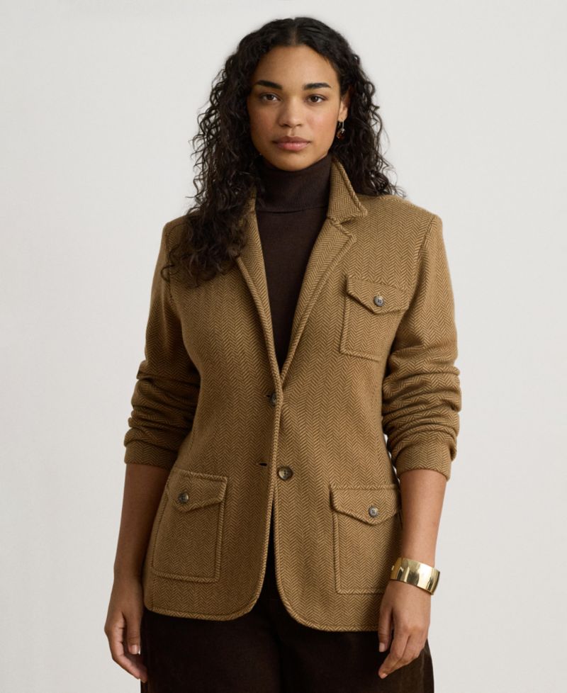 Women's Herringbone Sweater Blazer