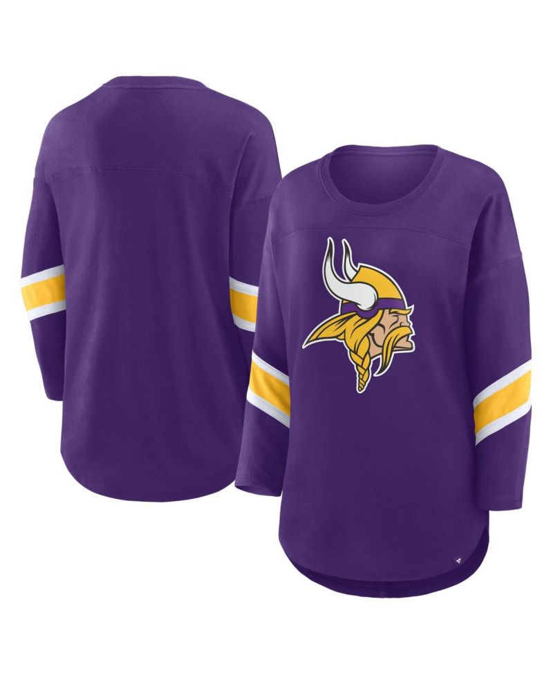 Women's Purple Minnesota Vikings Redzone 3/4-Sleeve T-Shirt