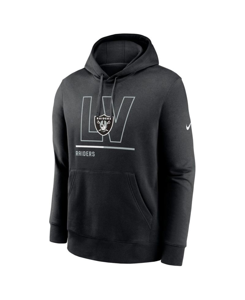 Men's Black Las Vegas Raiders City Code Club Fleece Pullover Hoodie