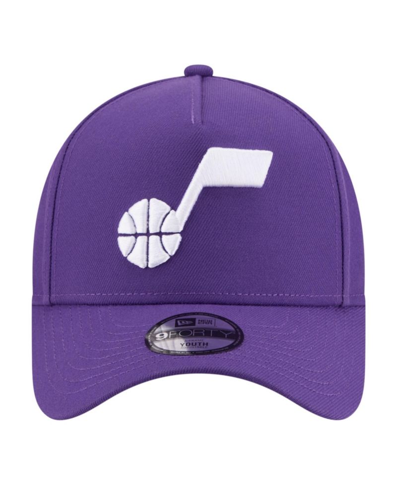 Big Boys and Girls Purple Utah Jazz 9FORTY A-Frame Adjustable Hat