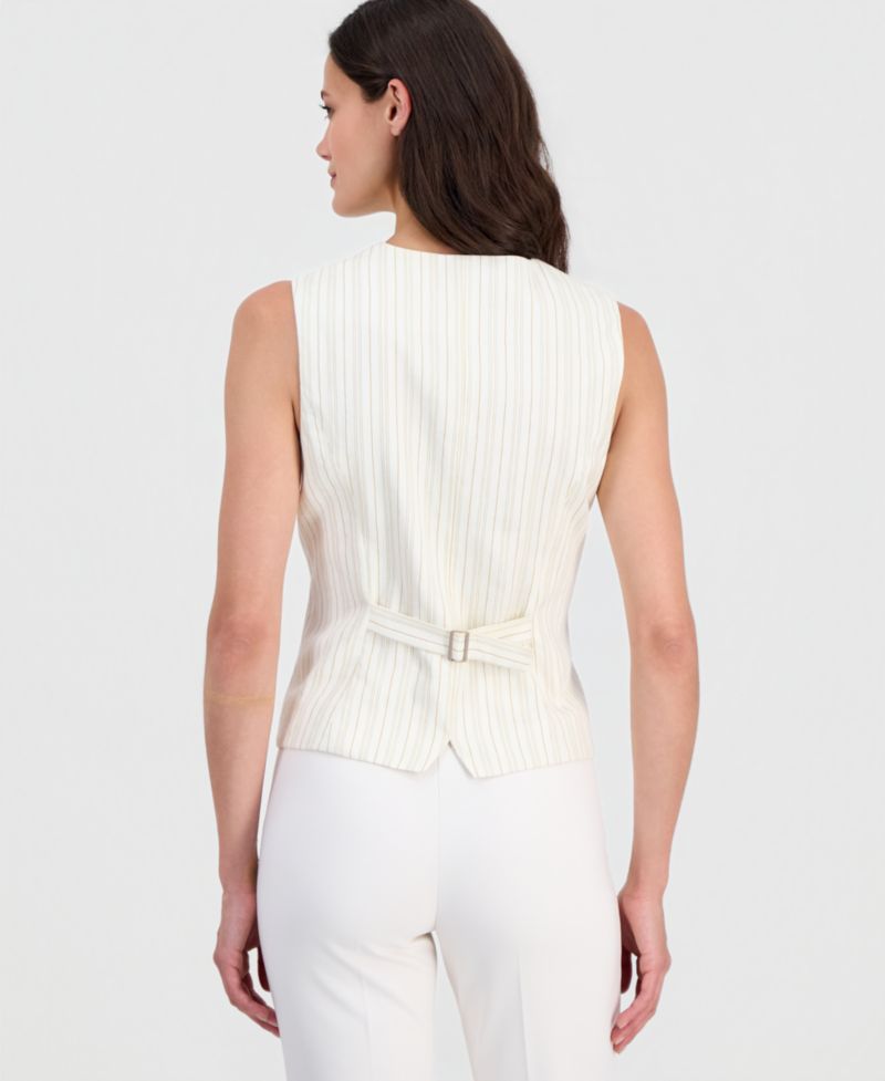 Women's Sleeveless Button-Front Vest