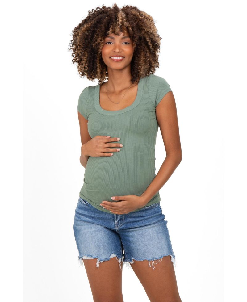 Women's Blue Distressed Frayed Hem Denim Shorts