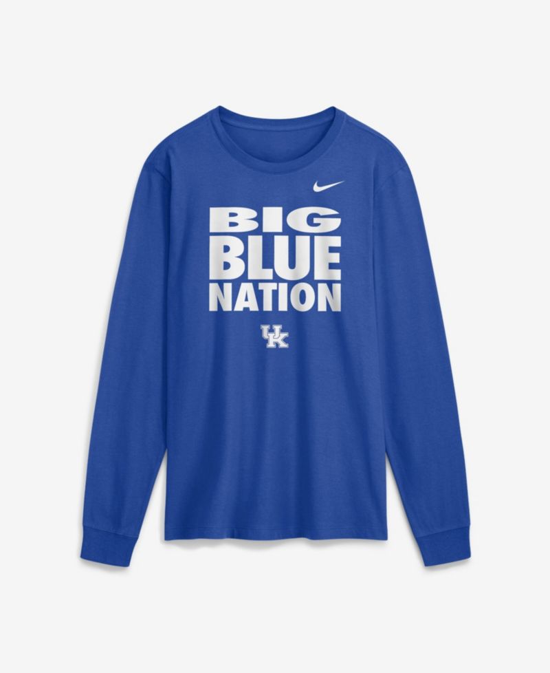 Nike Men's Royal Kentucky Wildcats 2026 Sideline Slogan Dri-FIT Long Sleeve T-Shirt