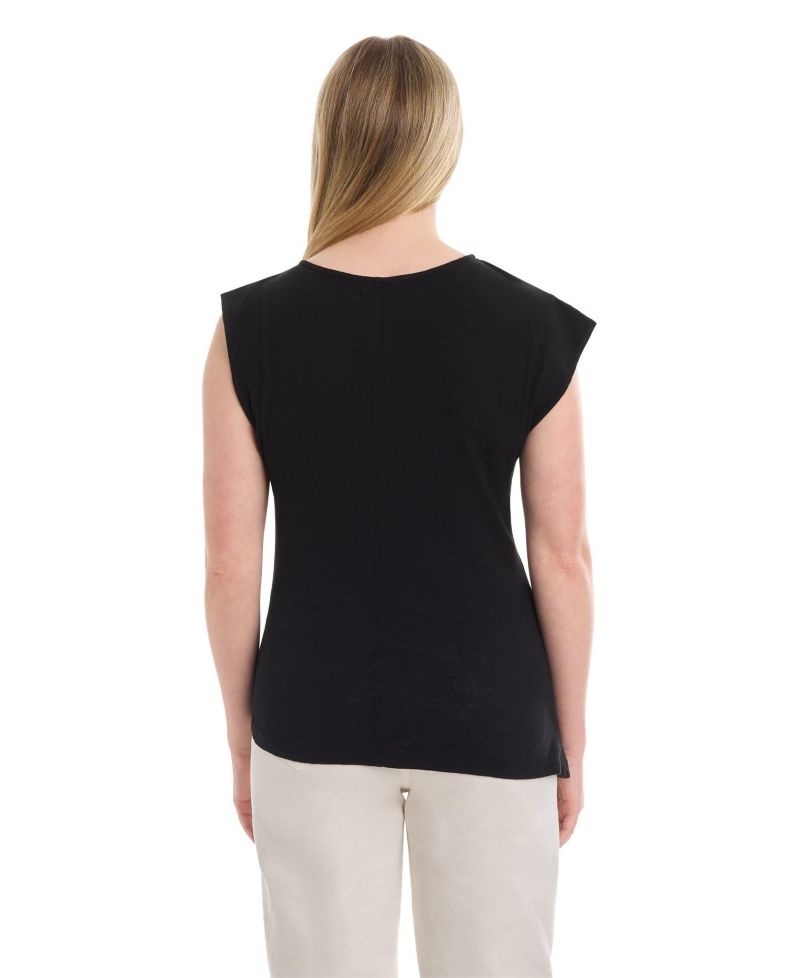 Women's Boat Neck Rolled Cuff Tee
