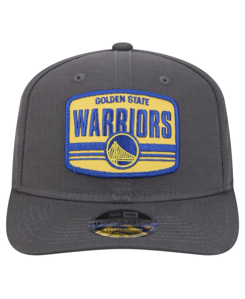 Men's Graphite Golden State Warriors Team Elevated Patch 9SEVENTY Adjustable Hat