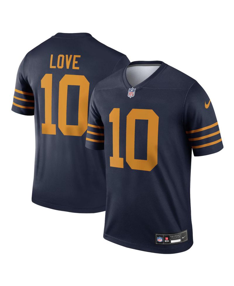 Men's Jordan Love Navy Green Bay Packers The 1923 Classic Legend Player Dri-FIT Jersey