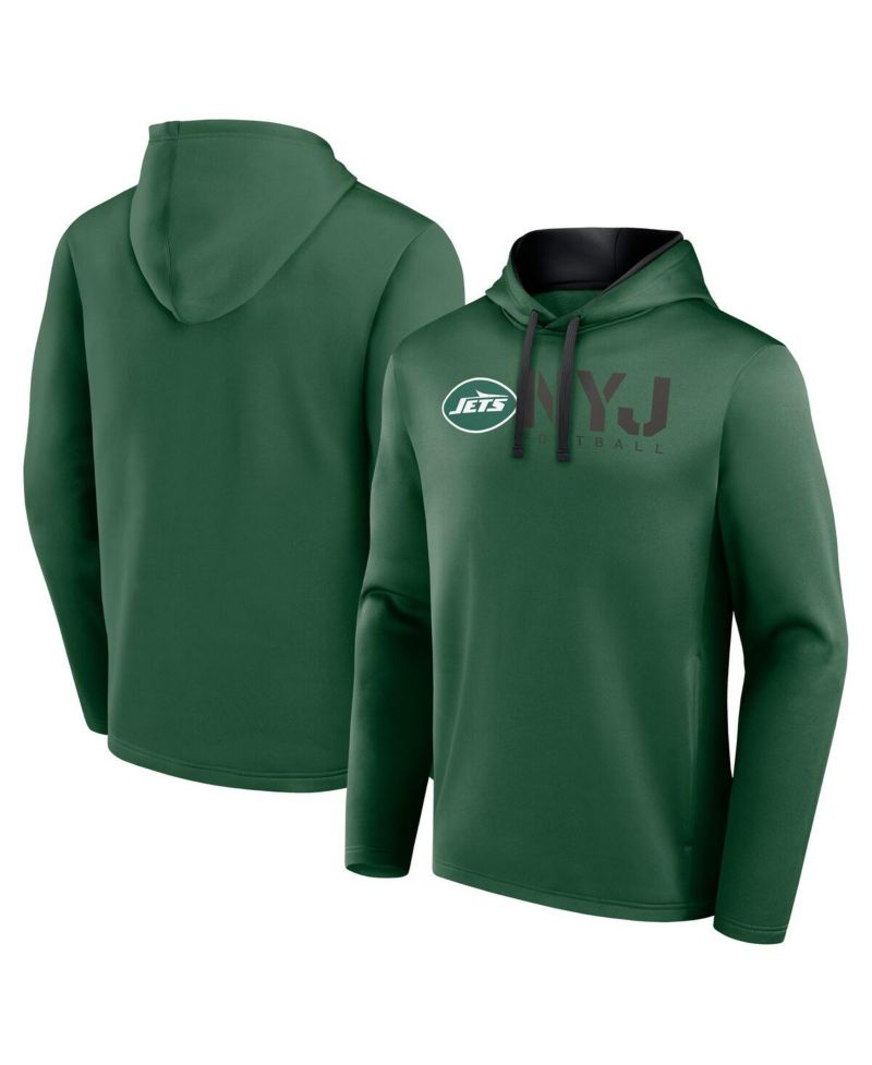 Men's Green New York Jets Head Start Pullover Hoodie