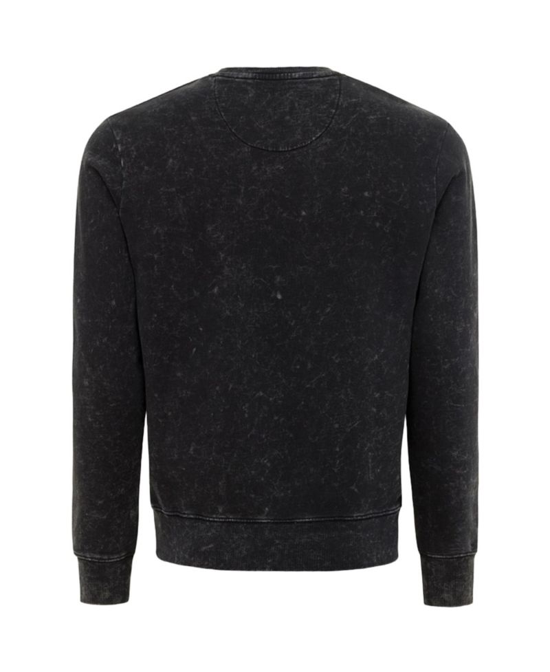 Men's and Women's Black New York Liberty Rock Roll Collection Freddy Mineral Wash Pullover Sweatshirt
