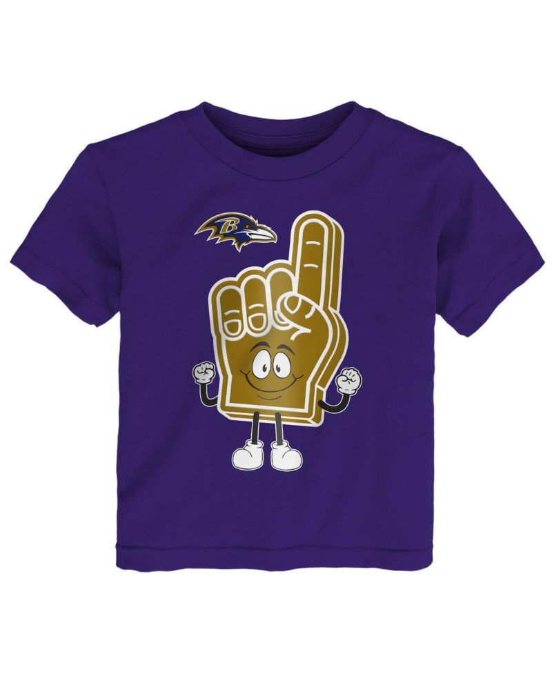 Baby Boys and Girls Purple Baltimore Ravens Handy Man T-Shirt