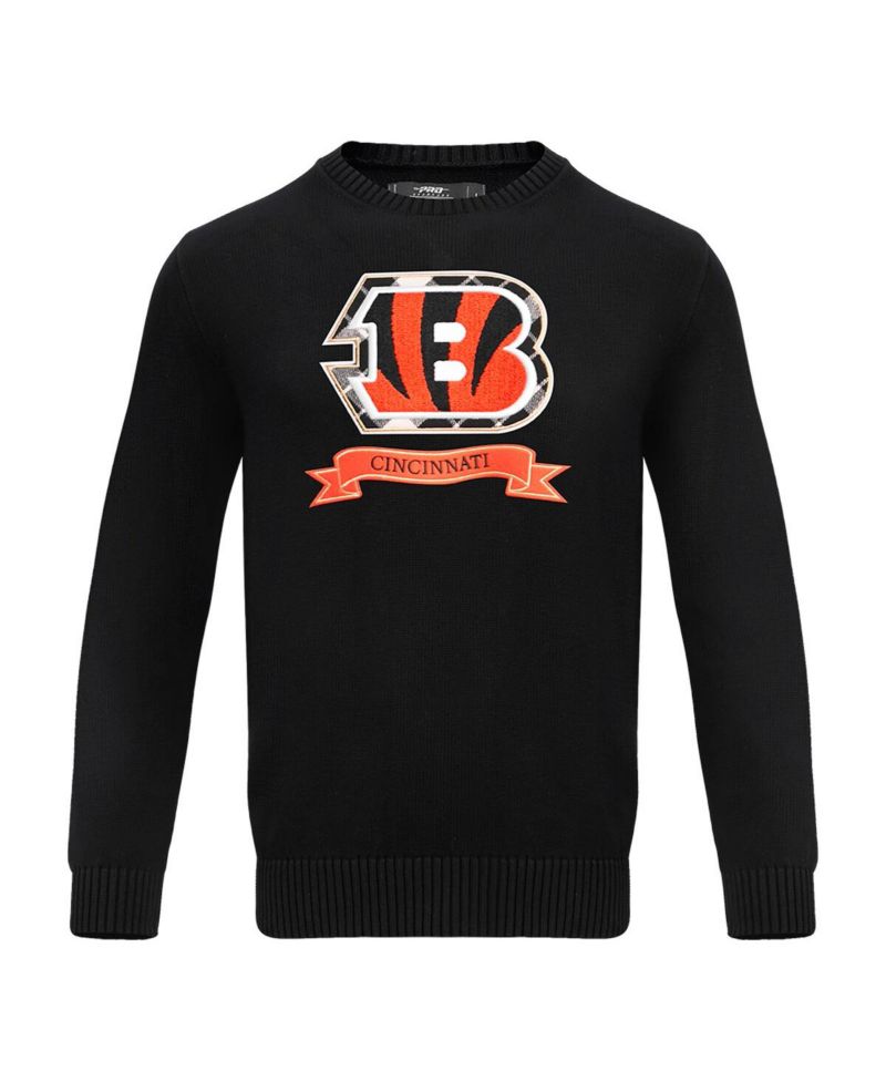 Men's Black Cincinnati Bengals Prep Knit Sweater
