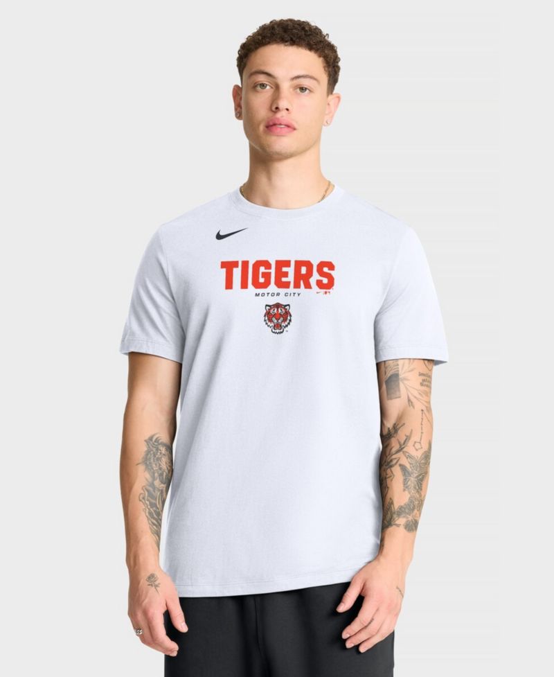 Men's White Detroit Tigers Bold Team Name T-Shirt