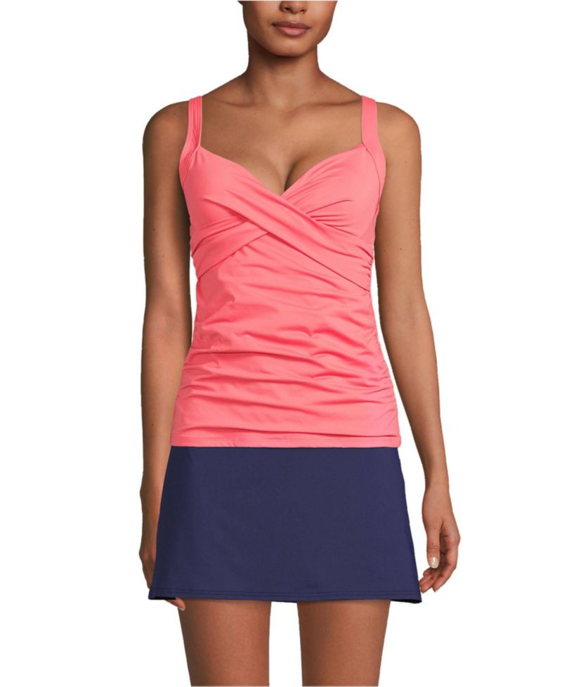 Petite Sweetheart Wrap Underwire Tankini Top