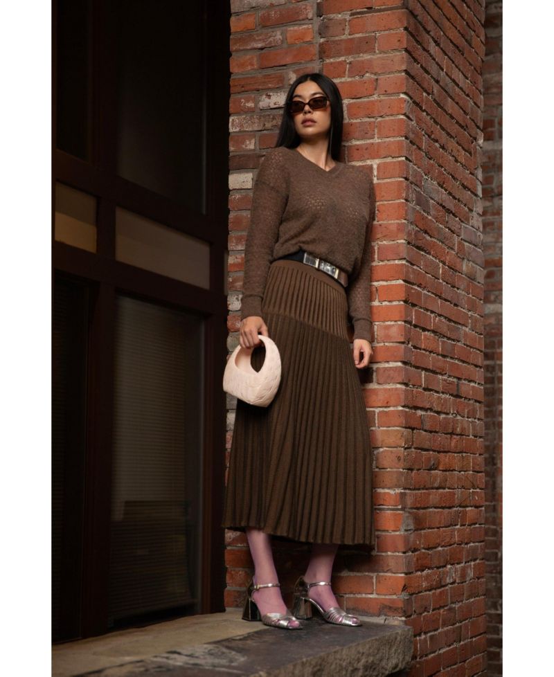 Women's Lacey Pointelle Pullover Sweater
