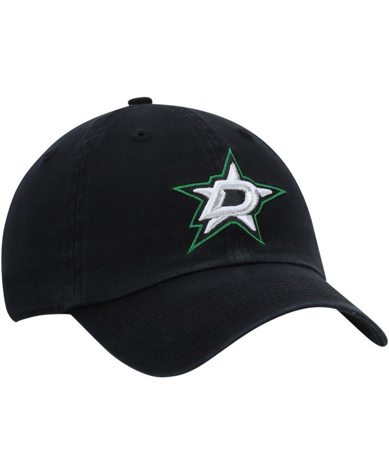 Men's Black Dallas Stars Logo Clean Up Adjustable Hat