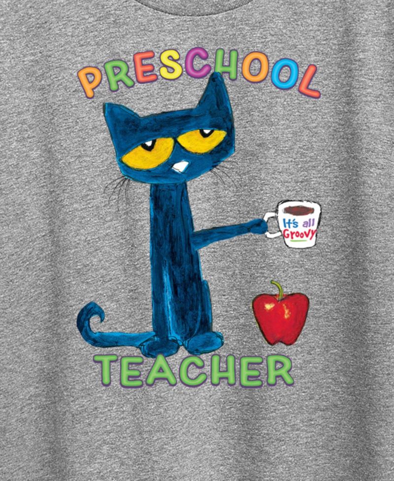 Plus Size Pete the Cat Preschool Teacher Graphic T-Shirt