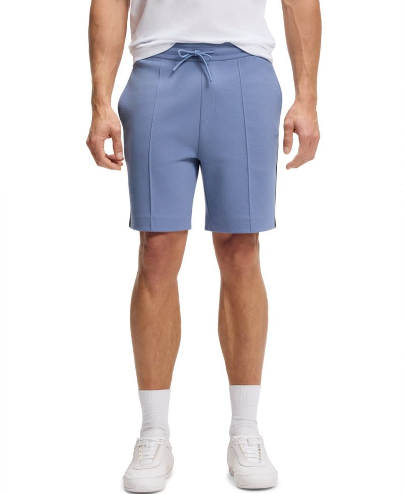 Men's Cotton-Blend Piping Trim Shorts