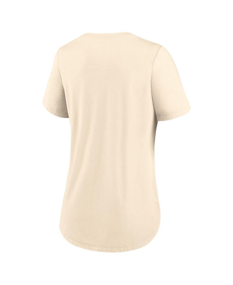 Women's Cream Michigan State Spartans Script Logo Tri-Blend T-Shirt
