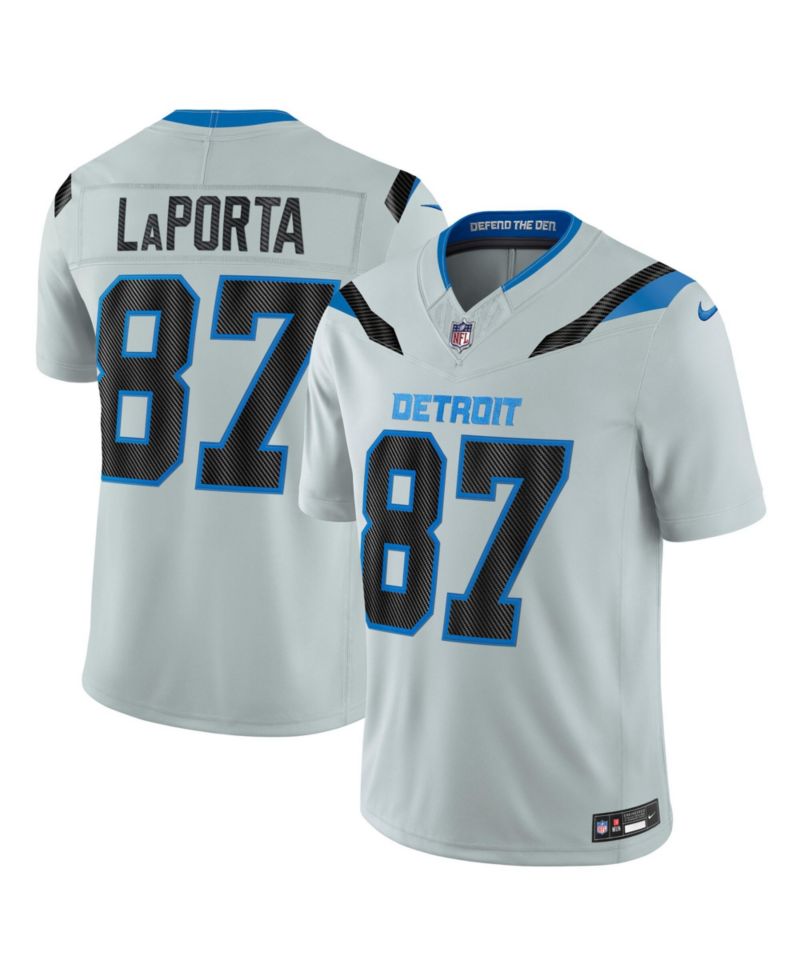 Men's Sam Laporta Silver Detroit Lions 2026 Rivalries Collection Vapor F.U.S.E Stitched Limited Jersey