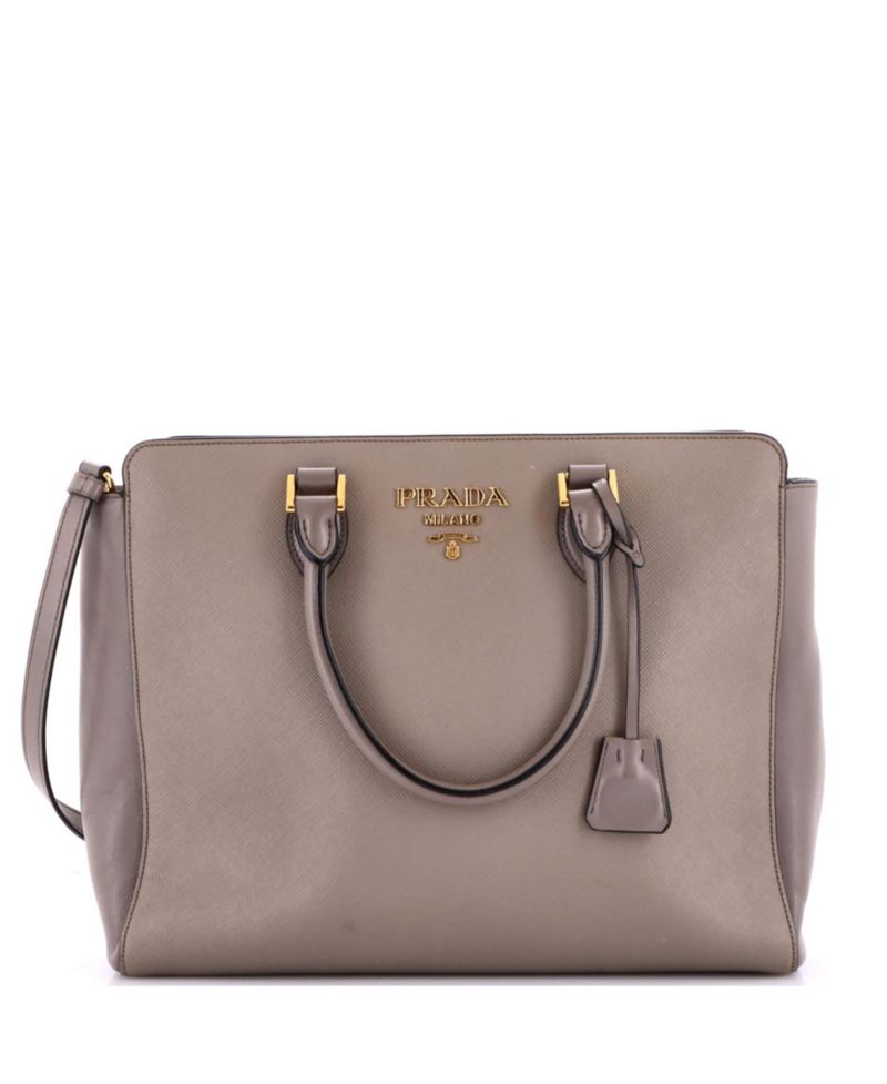 Medium Convertible Open Tote Saffiano Leather