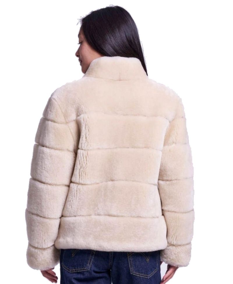 Women's Genuine Shearling Cropped Reversible Jacket