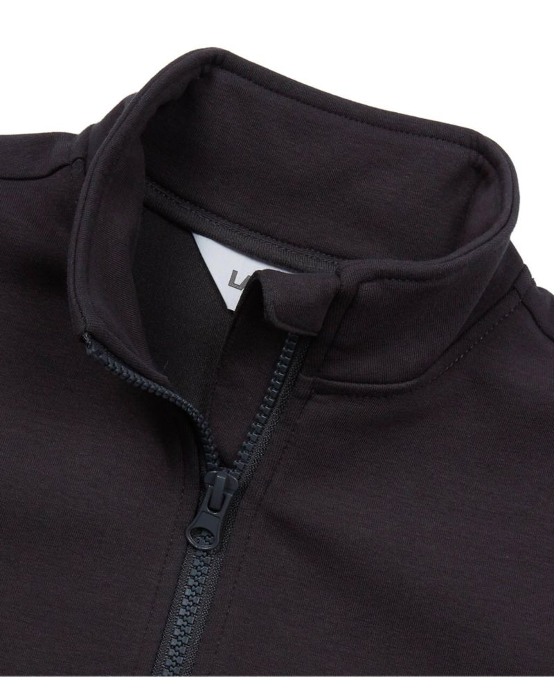 Boys Husky Long Sleeve Knit Full Zip Mock Neck Sweatshirt