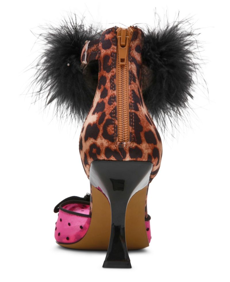 x Paris Hilton Women's Cherie Feathered Slip-On Pumps