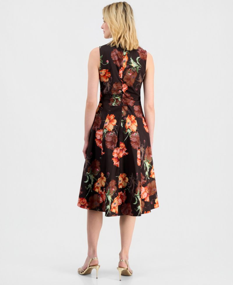 Women's Ruched-Front Sleeveless Dress