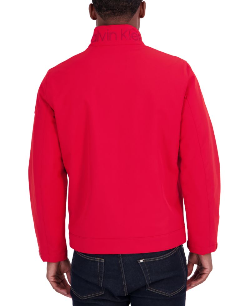 Men's Sherpa Lined Softshell Stand Collar Jacket